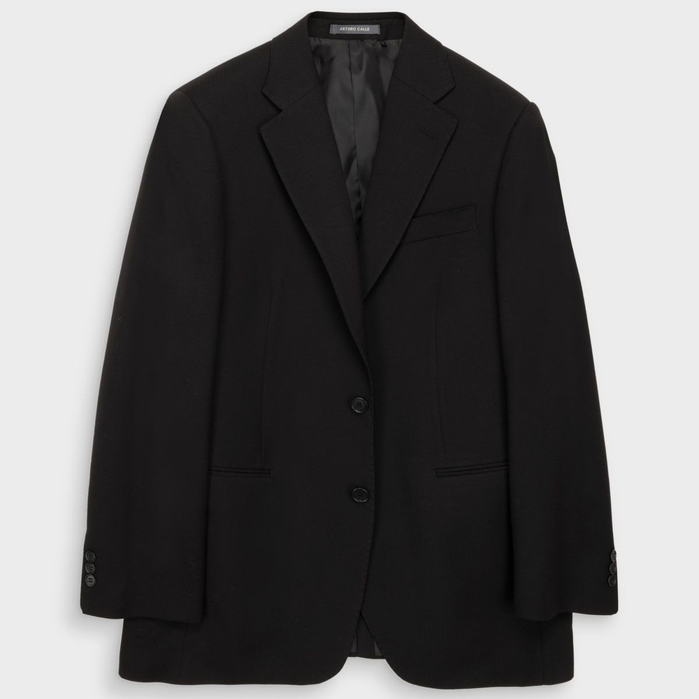 Arturo Calle Mens Black Regular Fit Suit